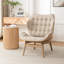 Fauteuil à oreilles capitonné Jeyshan-1672650429