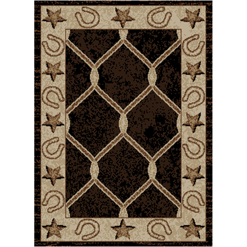 Tapis noir Hearthside, Rectangle 2 pi 3 po x 3 pi 3 po