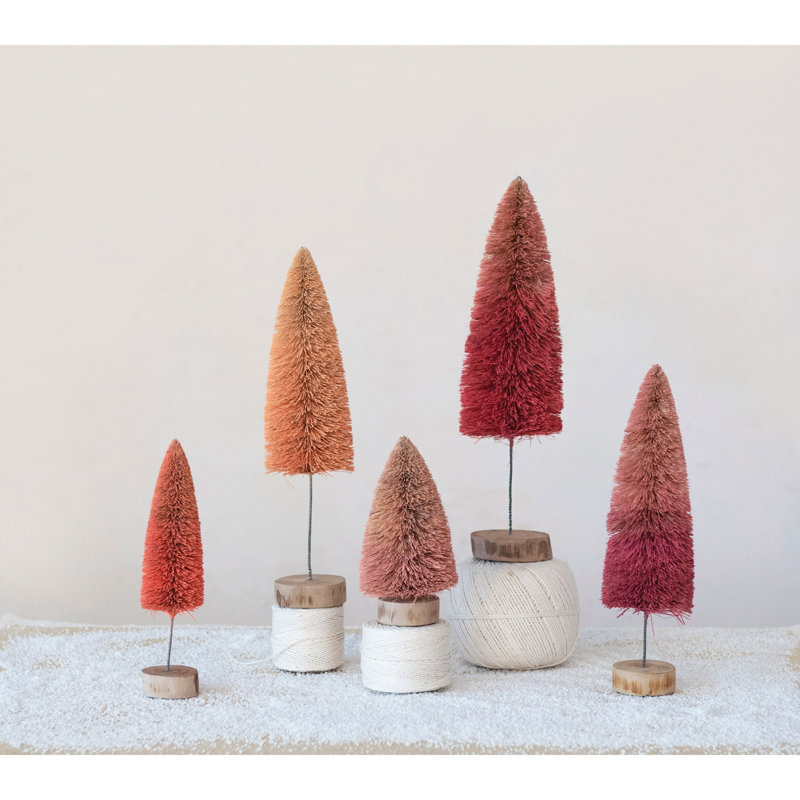 Bottle Brush Tree with Wood Base