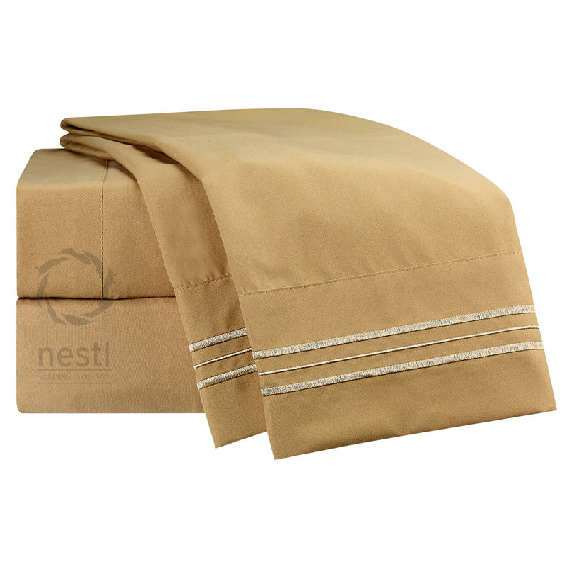 Microfiber Striped Sheet Set, Twin
