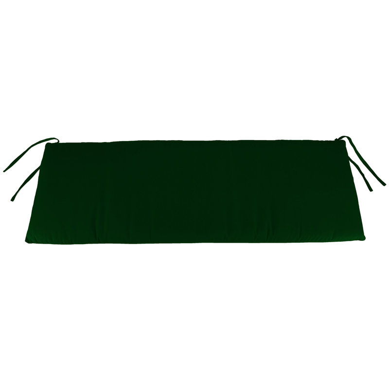 Coussin de banc d'intérieur/d'extérieur, Vert forêt, H 3 po x l 48 po x P 19 po