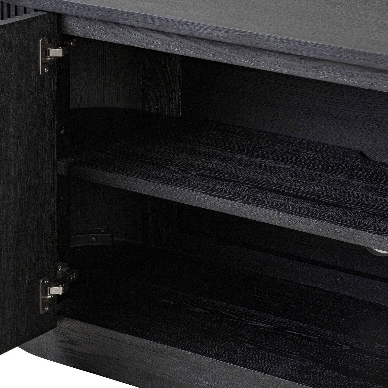 Oak Media Console, Black Oak