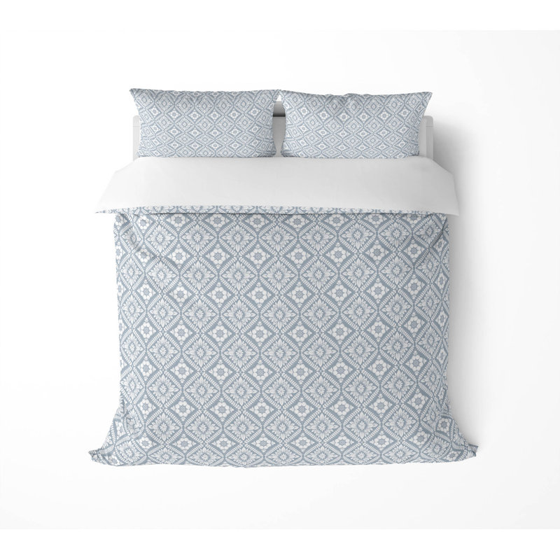 Talia Small 3- Piece Comforter Set, Denim Blue, King Comforter + 2 King Pillowcases