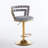 Modern Bar Chair(Set Of 2 ) With Golden Color Iron Tube Legs-1572593468