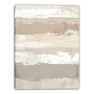 Textured Sand Drift Modern Abstract Wrapped Canvas Wall Art