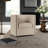 Arazia 360-Degree Swivel Barrel Chair with Tufting and Nail Heads-1033462107