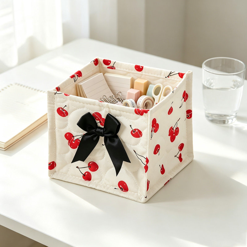 Sac de rangement en plastique (1 pièce) - Panier de rangement cosmétique - Sac de rangement de bureau - Petit sac de rangement - Boîte de rangement 15 x 15 x 15 cm