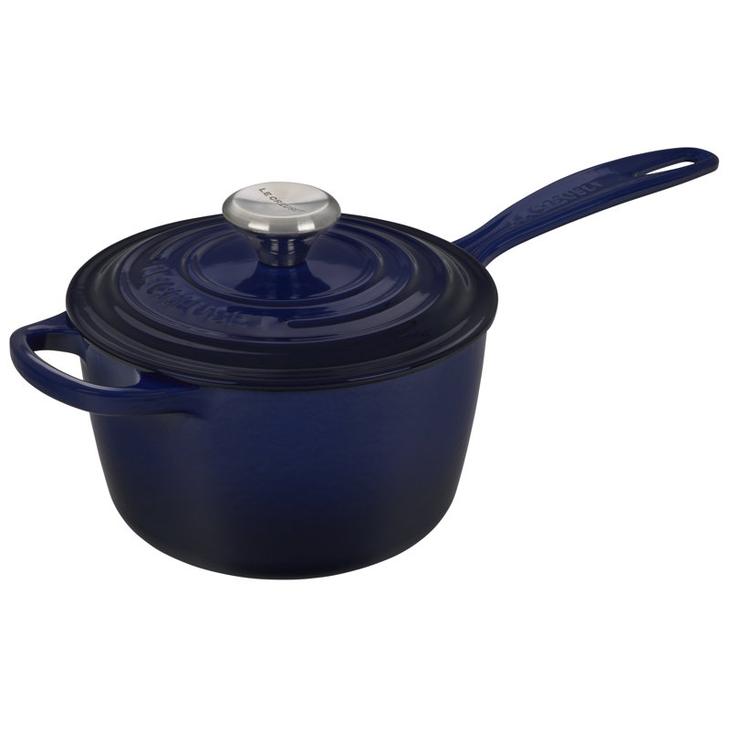 Le Creuset Enameled Cast Iron Saucepan with Lid, 2.25 qt., Flame