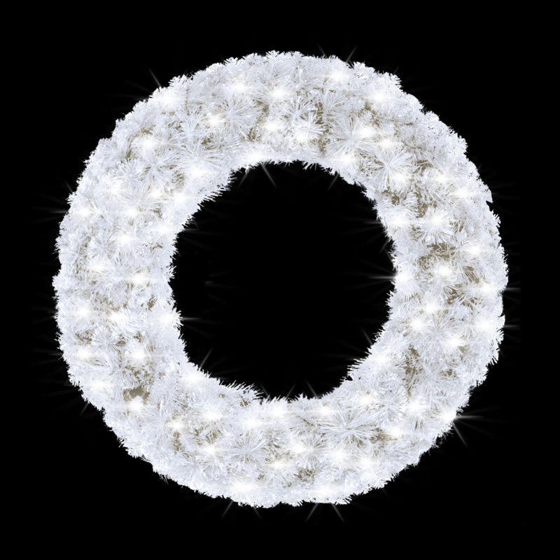 Fausse couronne lumineuse, Transparent/blanc, H 10 po x l 48 po x P 48 po