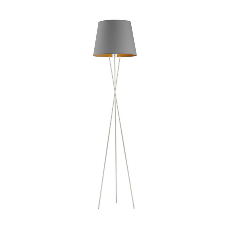 Shullsburg 165cm Tripod Floor Lamp, Grey, Silver