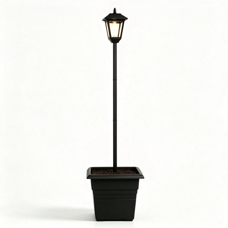 71" Solar Lamp Post (Full) with Planter