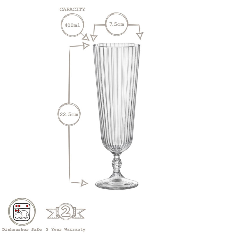 America '20s Sling Cocktail Glasses, 400 ml.