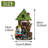 Juliete Resin Pine Cottage and Goblin Garden Statues with Solar Light(10.2 Inch)