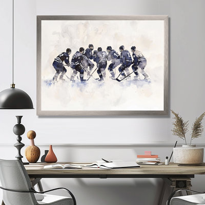 Équipe de hockey avant un jeu III