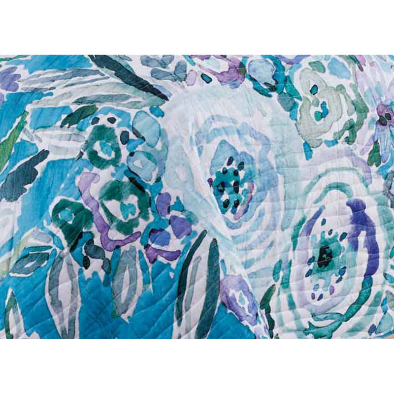 Traditional Polyester Floral Quilt, Twin/Twin XL Quilt + 1 Sham