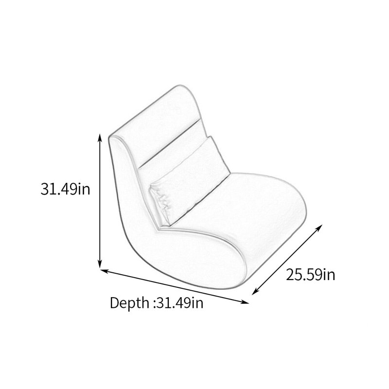 Chaise berçante élégante avec structure en bois