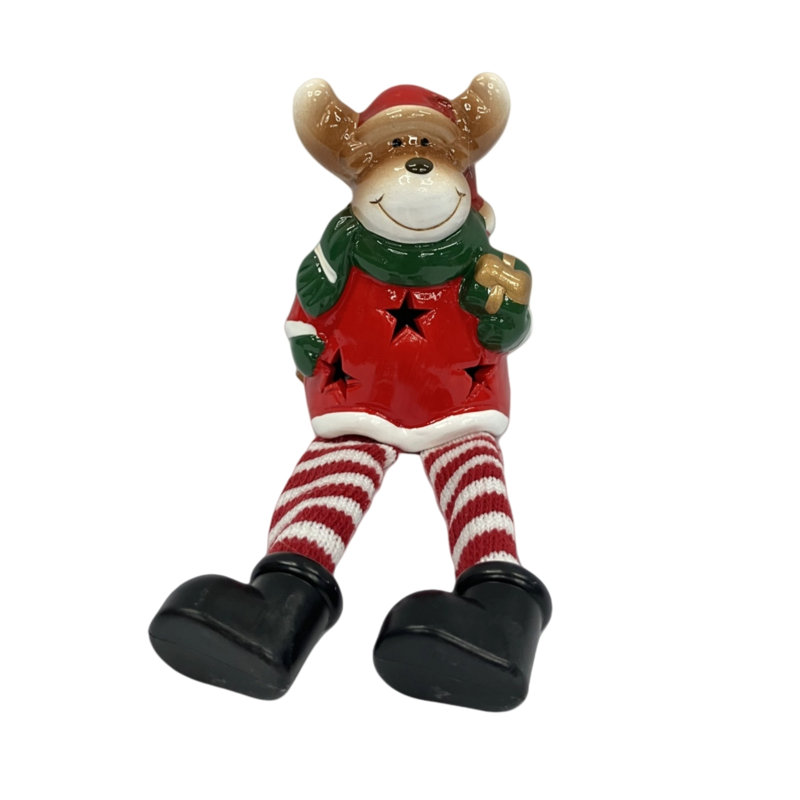 Sitting LED Christmas Reindeer Figurine