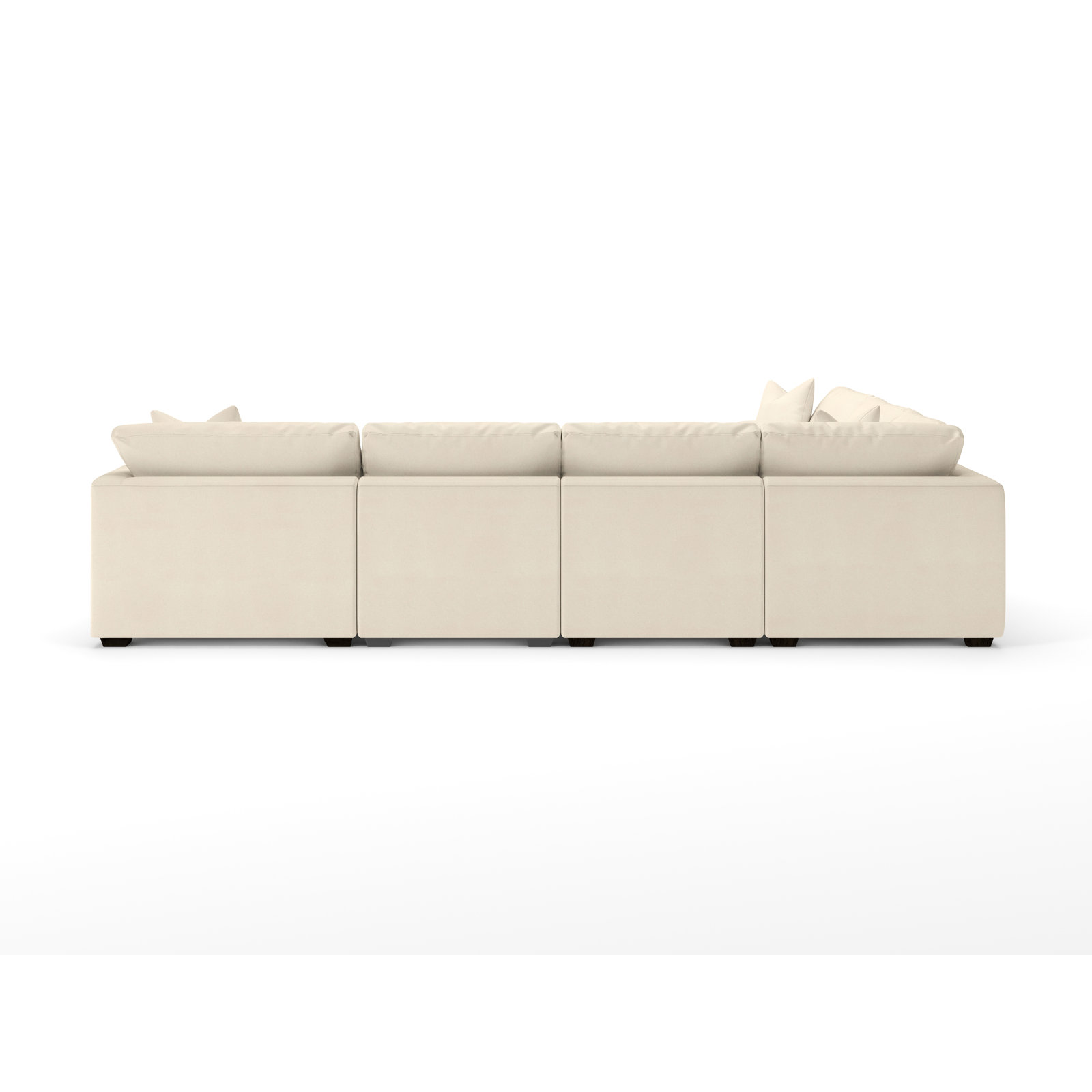 Edan U-Sectional, Right Hand Facing, Bayou Light Gray Canvas