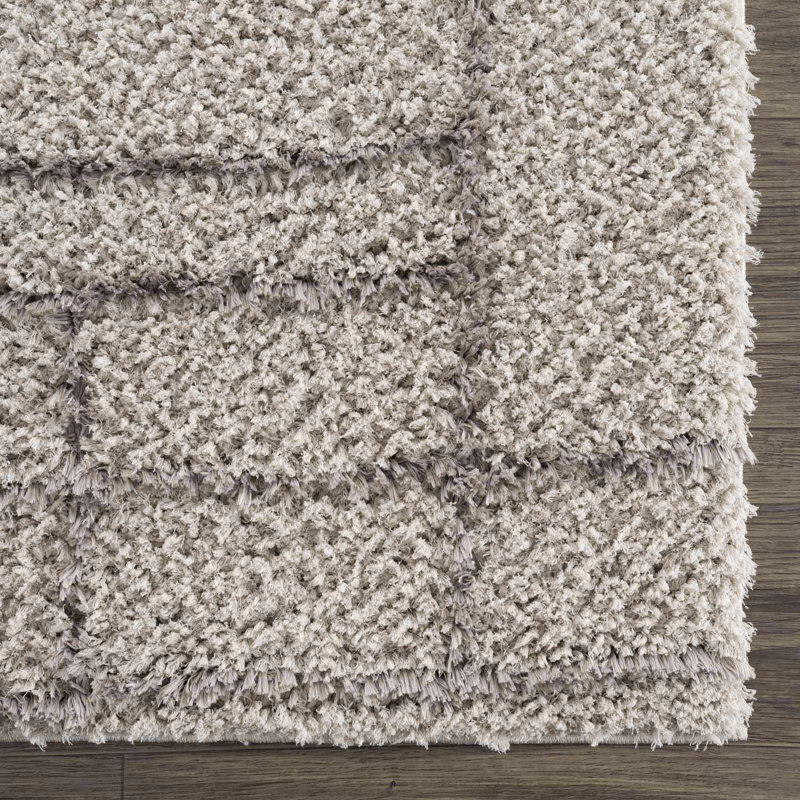 Juwaria Abstract Cream Area Rug, Rectangle 2' x 3'