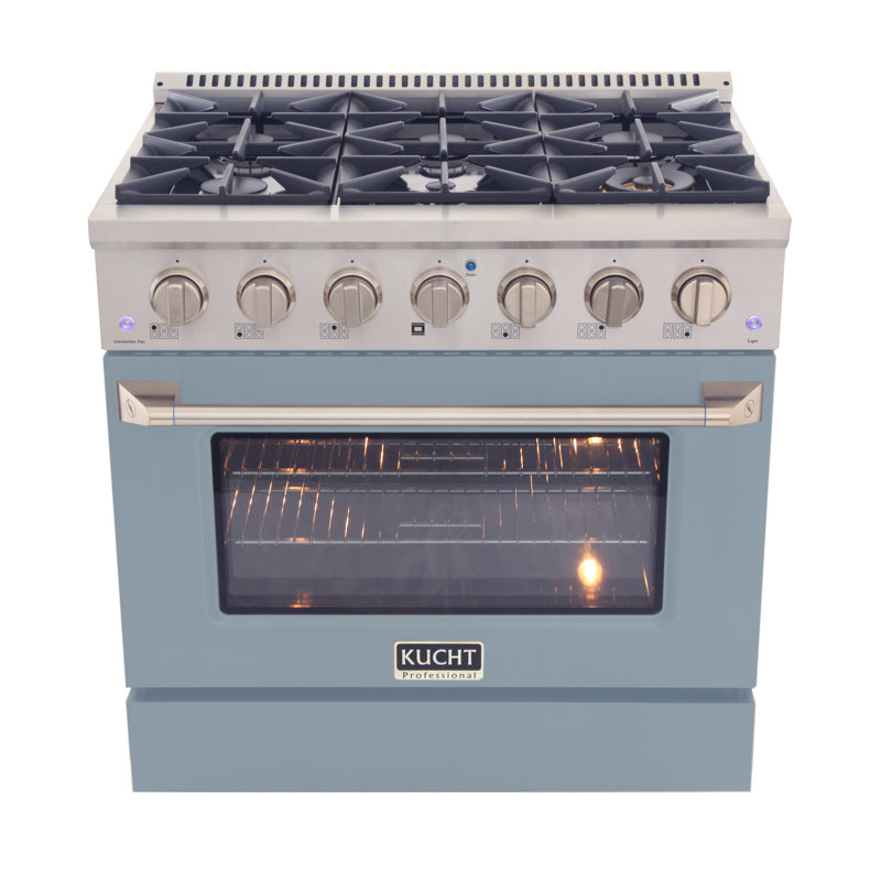 36" 5.2 Cu. Ft. Freestanding Gas, Natural Gas, Light Blue