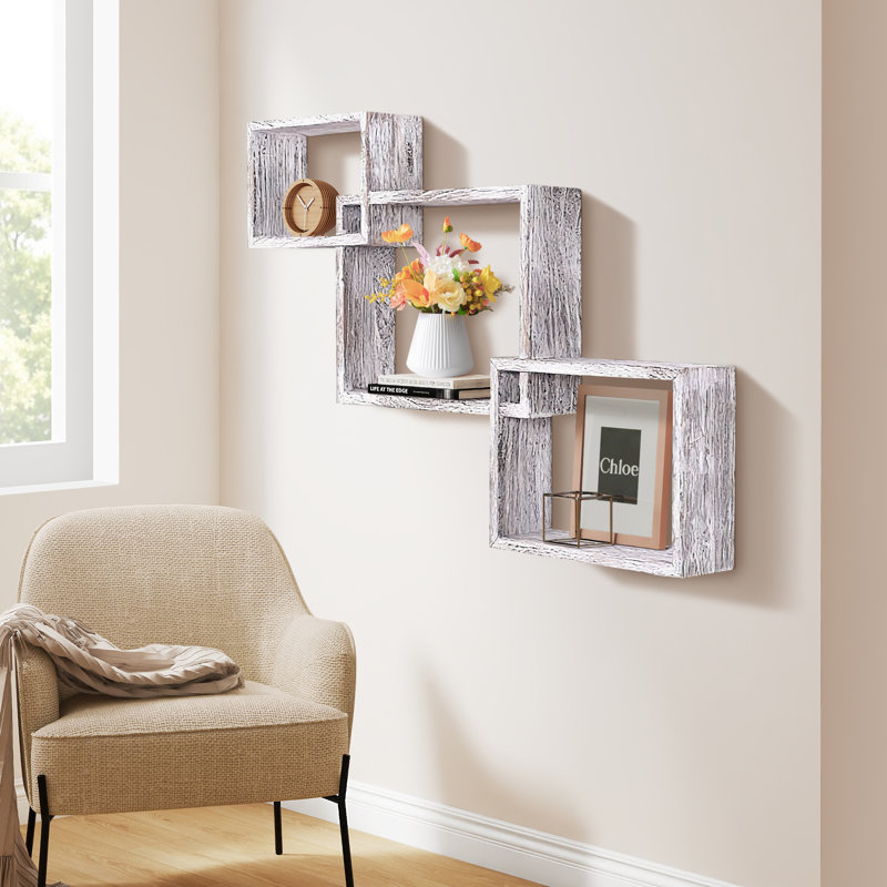 Tablettes flottantes pour mur, Blanc