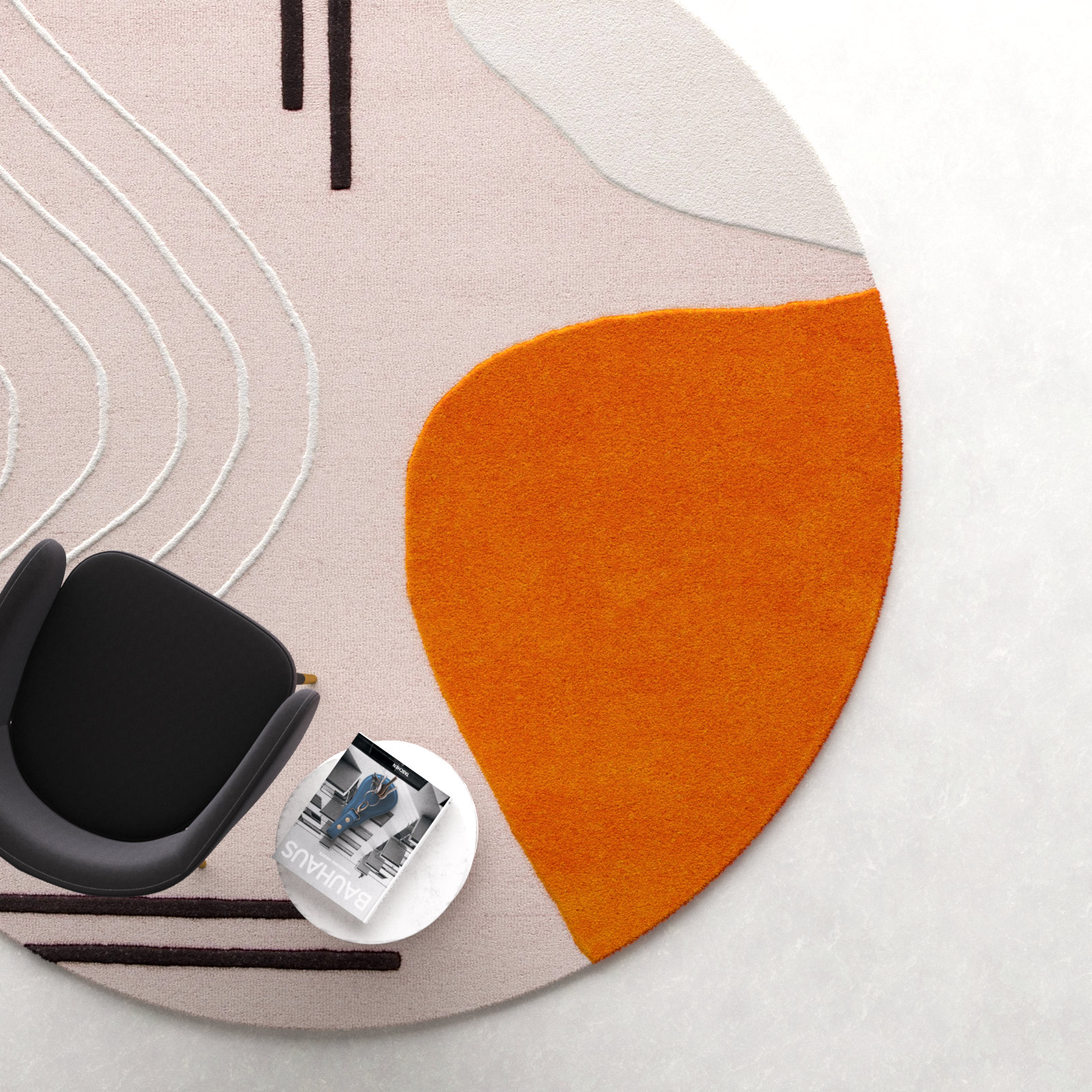 Felipe Handmade Wool Rug, Round 8'