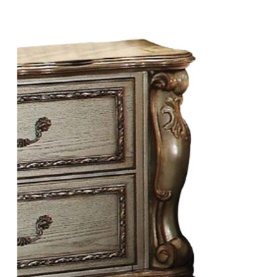 Table de chevet Patina & Bone Finish
