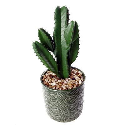 23cm Faux Plant in Ceramic Pot