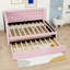 Lit de jour rembourré pleine grandeur avec DEL, ports USB et lit gigogne simple-973004957