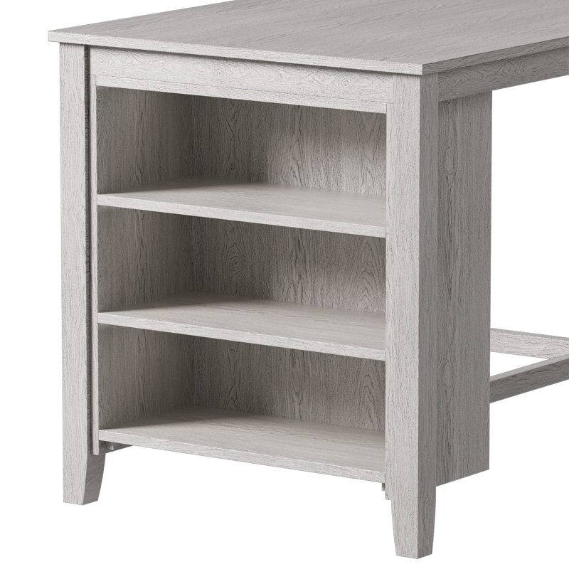 Ensemble de table de salle à manger 5 pièces en bois massif 5 pièces et 4 chaises, 5