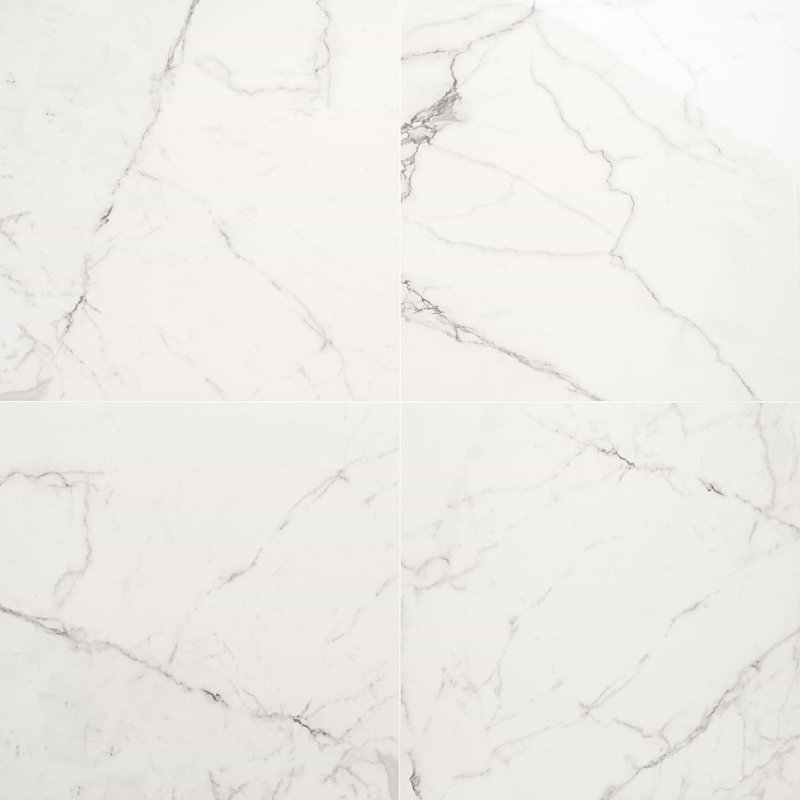 Dreamstone 24X24 Polished Porcelain Tile, Statuario Venato Polished