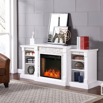 Foyer électrique Gallath Criss-Cross avec bibliothèques