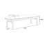 Long banc en cuir massif et noyer-112233204