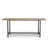 Campbell 72"W Mango Wood Industrial Dining Table, Powder-Coated Metal Base, Rectangle-1565328149