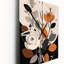 Retro Terracotta Wildflowers Illustration VIII - Abstract Botanicals Wall Clock Oversized-99633283