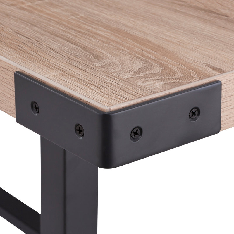 Mirella Rectangular Conference Table, Sand Dune, Black