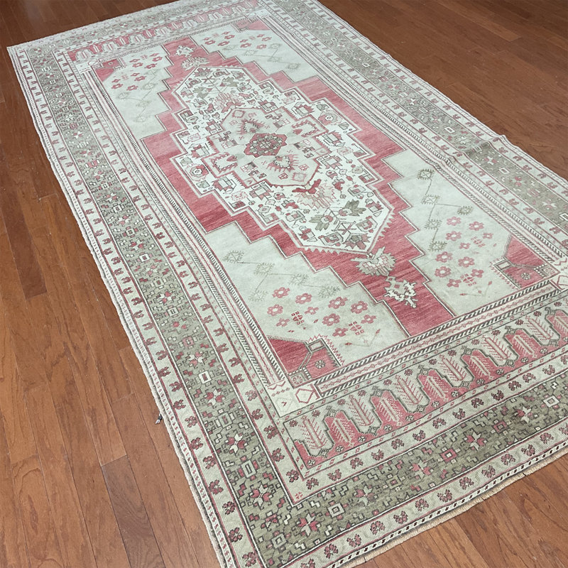Tapis turc en laine Oushak fabriqué à la main Herat