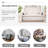 Madalone Convertible Sleeper Loveseat with Pockets & Adjustable Backrest-115120331-126757367