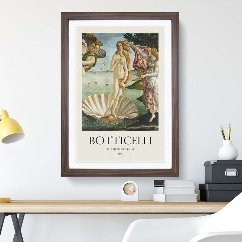 Birth of Venus by Pierre-Auguste Renoir - Framed Print, 65cm H x 48cm W x 2cm D, Walnut