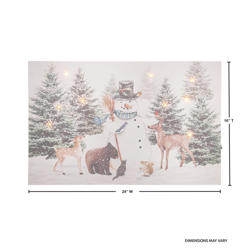 Animaux à DEL avec imprimé bonhomme de neige