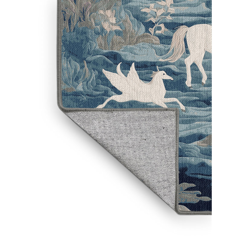Machine Washable Gray Area Rug, Rectangle 8' x 10'