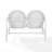 Alannah 41.8'' Wide Metal Loveseat-1409169590