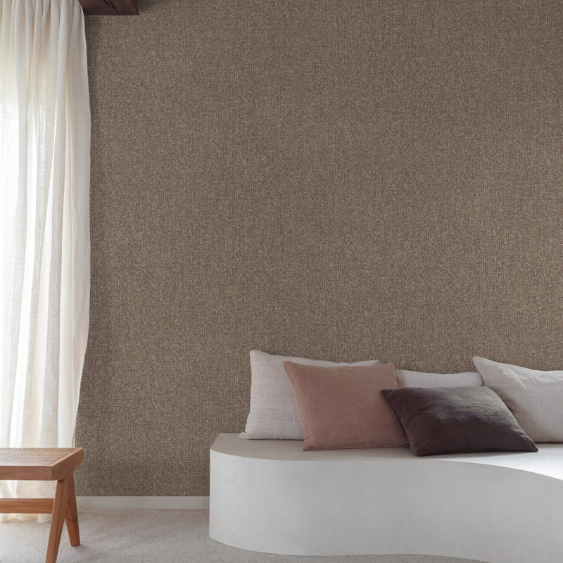 Surfaces Collection Stone Texture Wallpaper Roll, Light Grey