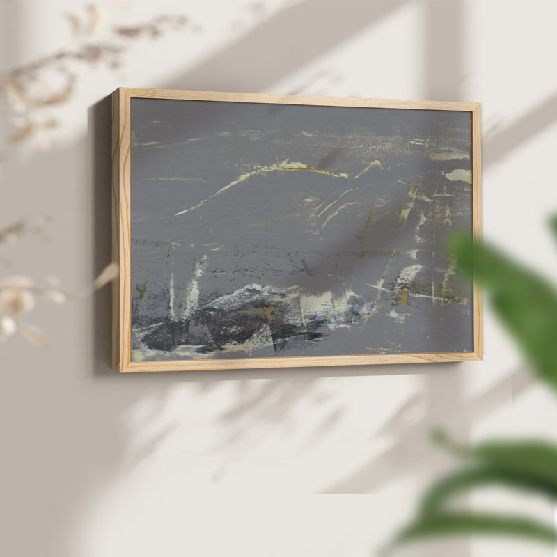 Mystique Abstract I -Framed Print - Restickable, 8" H x 10" W, Natural