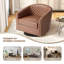 75.2Cm Wide Tufted Swivel Barrel Chair-914459165