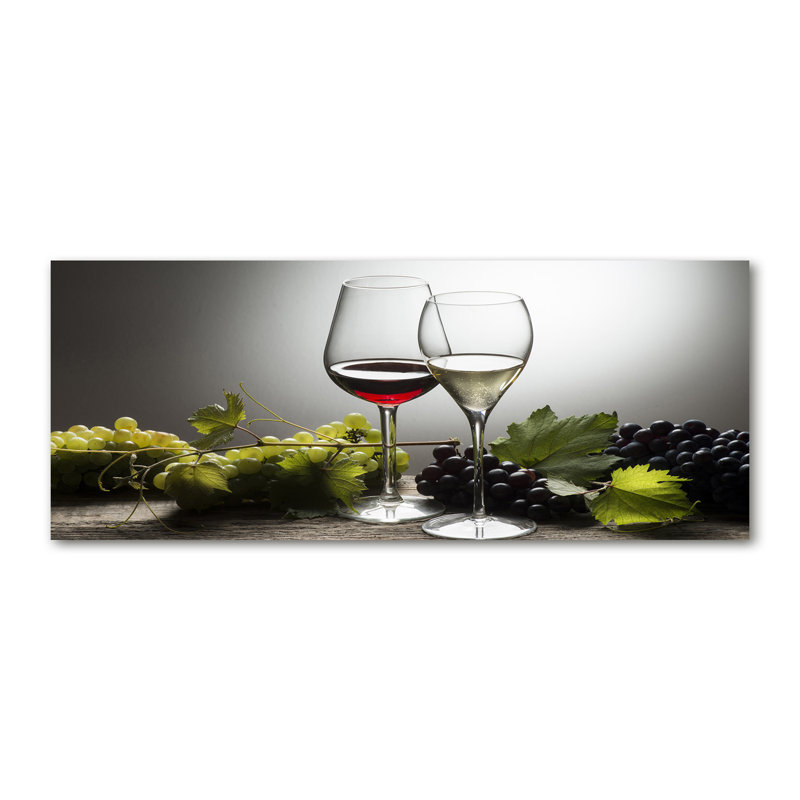 Wine And Grapes - No Frame Print on Canvas