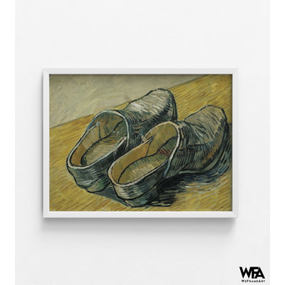 Une paire de sabots en cuir par Vincent Van Gogh, art mural de chaussures, impression de sabots, impression de chaussures Van Gogh, peinture célèbre de Van Gogh, art de chaussures en cuir