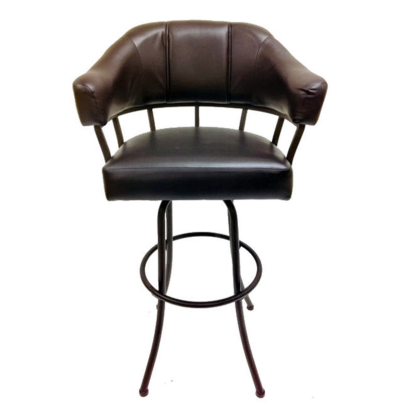 Swivel Upholstered Genuine Leather Counter Stool