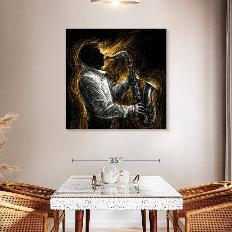 Abarca Saxophone Solo, 39" H x 39" W