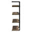 Étagère fonctionnelle noire et rustique à 4 tablettes pour bureau, étagère fonctionnelle en chêne-126060734-126060738